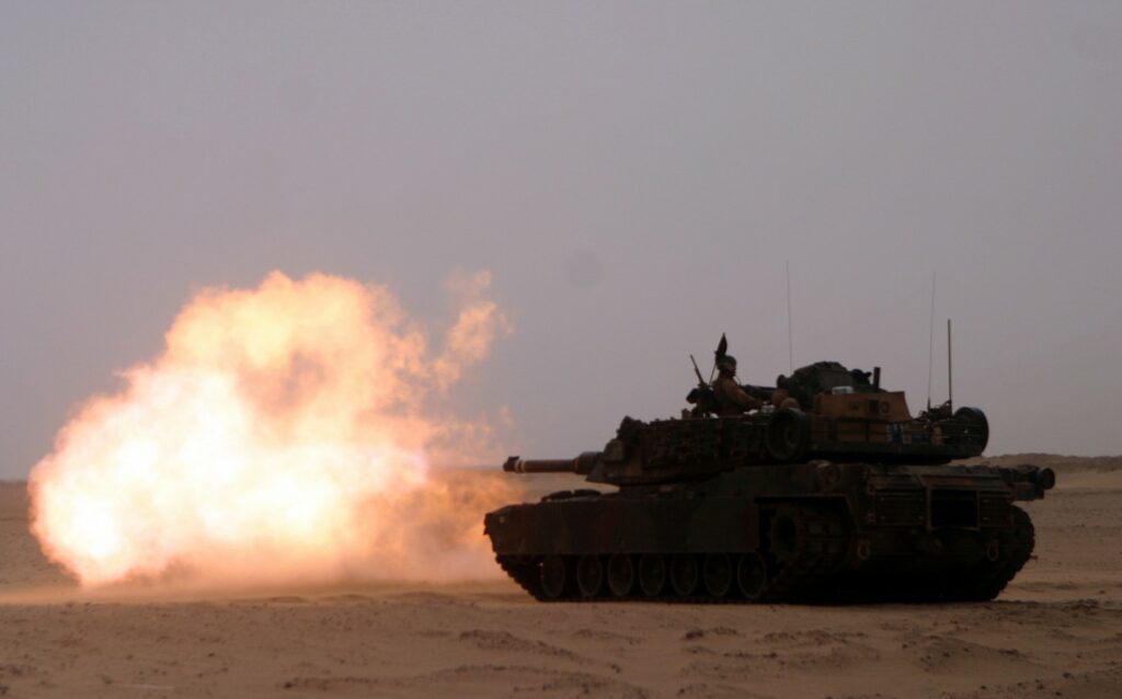 Tank firing